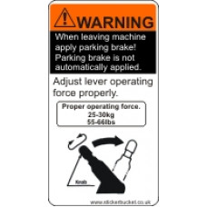 Apply hand brake